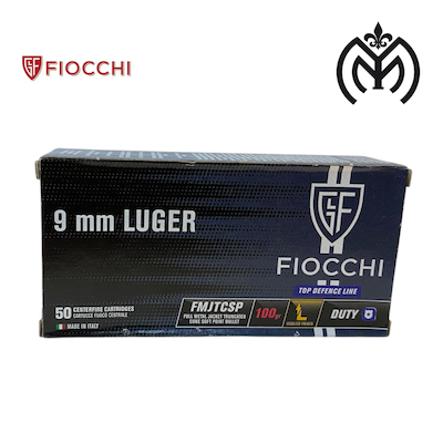 Fiocchi 9mm FMJTCSP 100gr