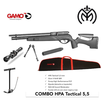 COMBO Gamo HPA Táctical cal.5,5